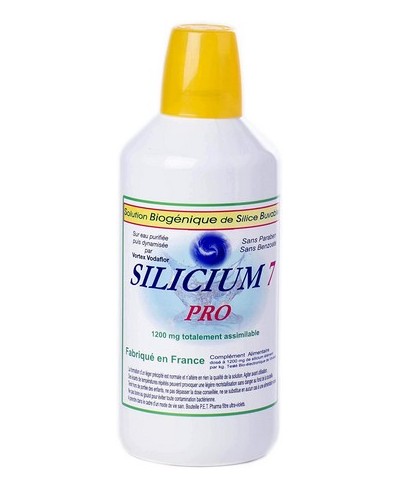 Silicium 7 Pro : solution biogénique de silice buvable -1 litre