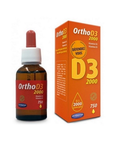 Ortho D3 2000 : Vitamine D liquide - 750gouttes