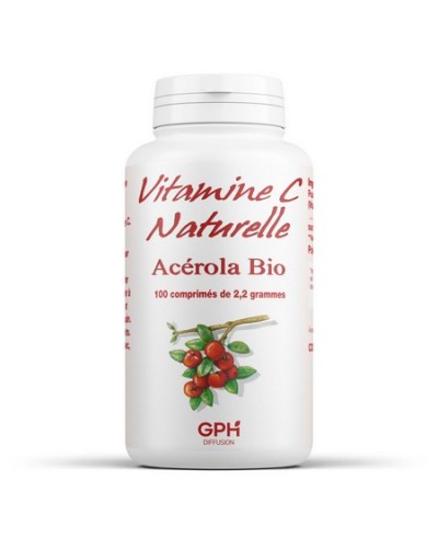 Vitamine C Naturelle Acérola bio 100 comprimés