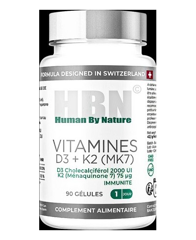 Vitamines D3 (2000ui) + K2 ( MK7)