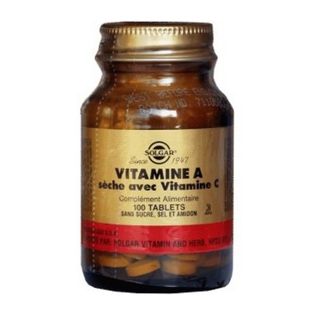 Vitamine A avec vitamine C pour la vue et la peau